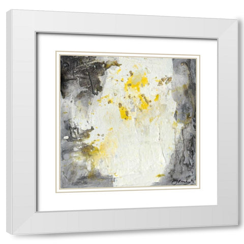 Soft Cliffs II White Modern Wood Framed Art Print with Double Matting by Combs, Joyce