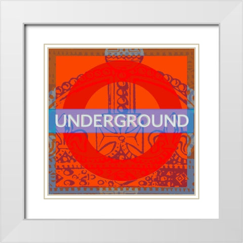 London Calling I White Modern Wood Framed Art Print with Double Matting by Montillio, Louise