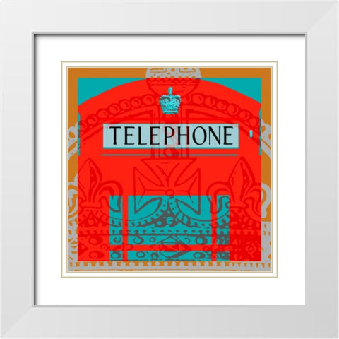 London Calling II White Modern Wood Framed Art Print with Double Matting by Montillio, Louise