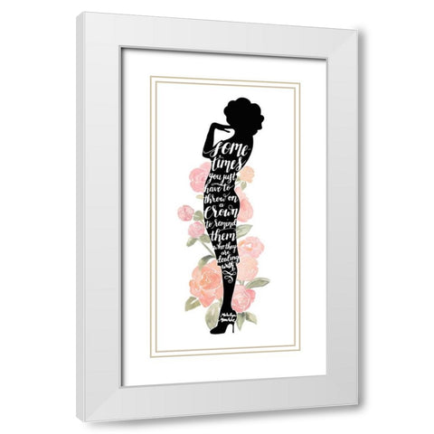 Iconic Woman I White Modern Wood Framed Art Print with Double Matting by Popp, Grace