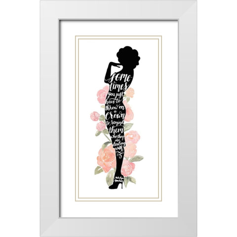 Iconic Woman I White Modern Wood Framed Art Print with Double Matting by Popp, Grace