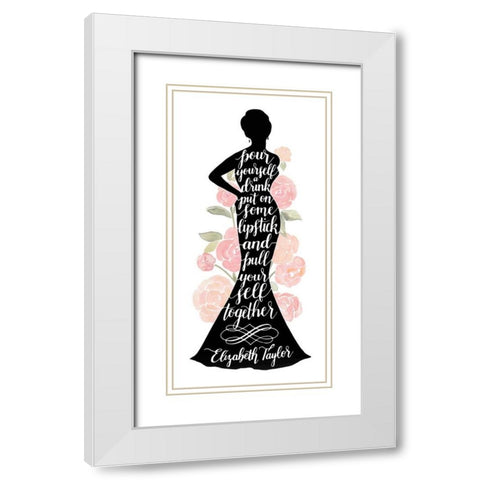 Iconic Woman II White Modern Wood Framed Art Print with Double Matting by Popp, Grace