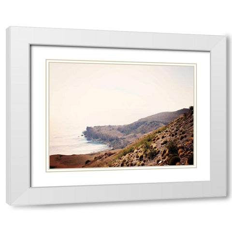 Crete Cove II White Modern Wood Framed Art Print with Double Matting by Coomes, Sylvia
