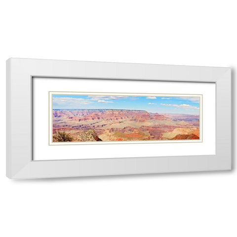 Grand Canyon Panorama I White Modern Wood Framed Art Print with Double Matting by Coomes, Sylvia