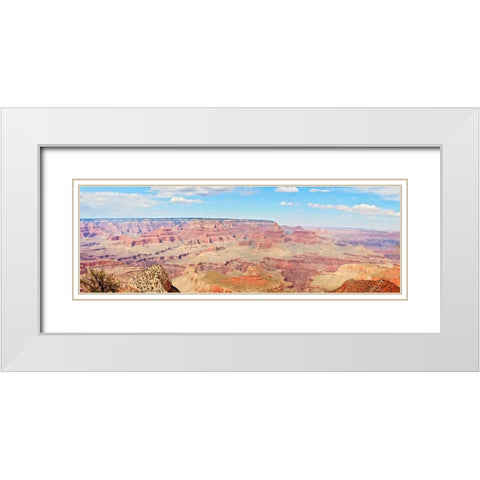 Grand Canyon Panorama I White Modern Wood Framed Art Print with Double Matting by Coomes, Sylvia