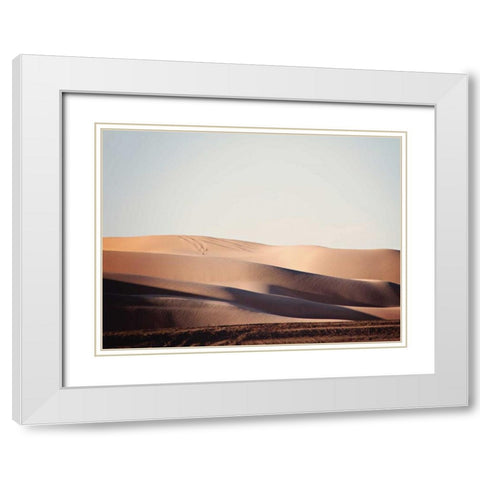Sand Dunes III White Modern Wood Framed Art Print with Double Matting by Coomes, Sylvia