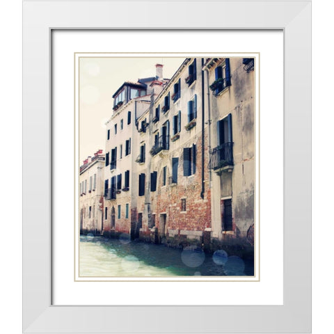 Venice Bokeh III White Modern Wood Framed Art Print with Double Matting by Coomes, Sylvia