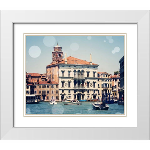 Venice Bokeh IV White Modern Wood Framed Art Print with Double Matting by Coomes, Sylvia