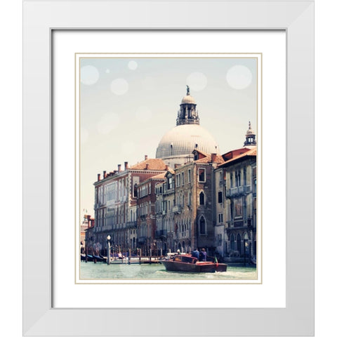 Venice Bokeh V White Modern Wood Framed Art Print with Double Matting by Coomes, Sylvia