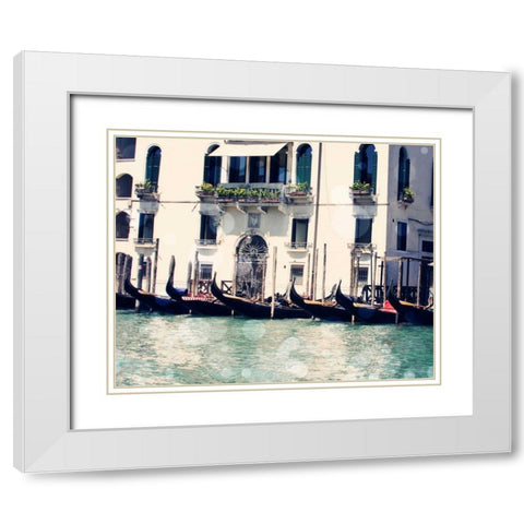 Venice Bokeh VI White Modern Wood Framed Art Print with Double Matting by Coomes, Sylvia