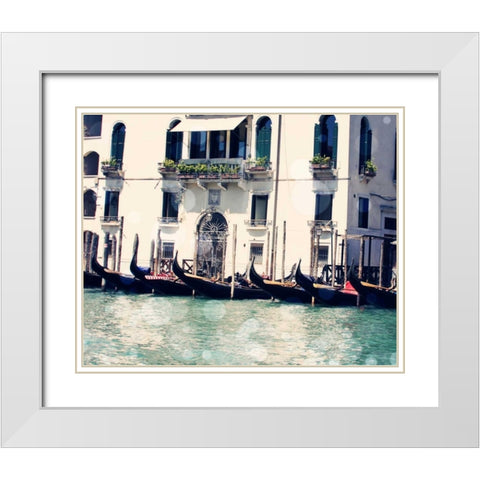 Venice Bokeh VI White Modern Wood Framed Art Print with Double Matting by Coomes, Sylvia