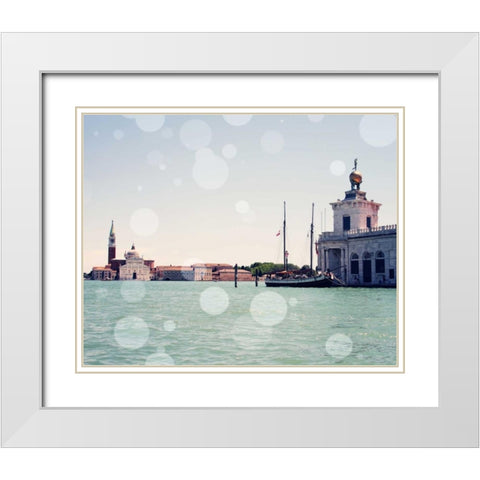 Venice Bokeh VII White Modern Wood Framed Art Print with Double Matting by Coomes, Sylvia