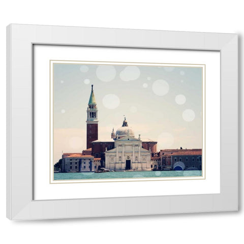 Venice Bokeh VIII White Modern Wood Framed Art Print with Double Matting by Coomes, Sylvia