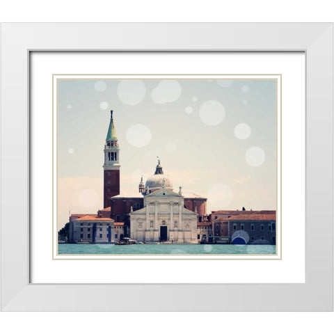 Venice Bokeh VIII White Modern Wood Framed Art Print with Double Matting by Coomes, Sylvia