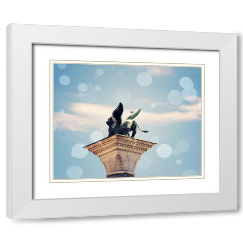 Venice Bokeh XI White Modern Wood Framed Art Print with Double Matting by Coomes, Sylvia