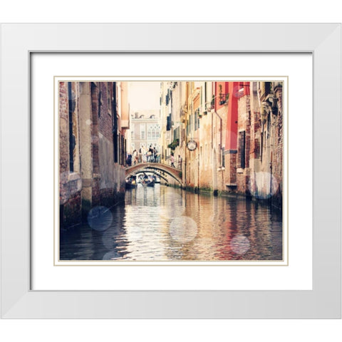 Venice Bokeh XIV White Modern Wood Framed Art Print with Double Matting by Coomes, Sylvia