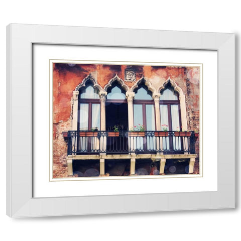 Venice Bokeh XV White Modern Wood Framed Art Print with Double Matting by Coomes, Sylvia
