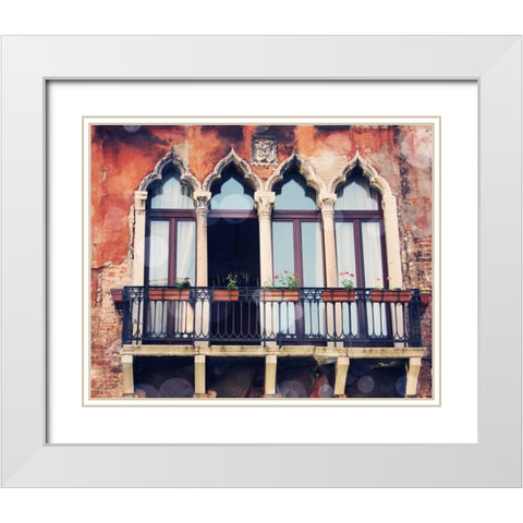 Venice Bokeh XV White Modern Wood Framed Art Print with Double Matting by Coomes, Sylvia