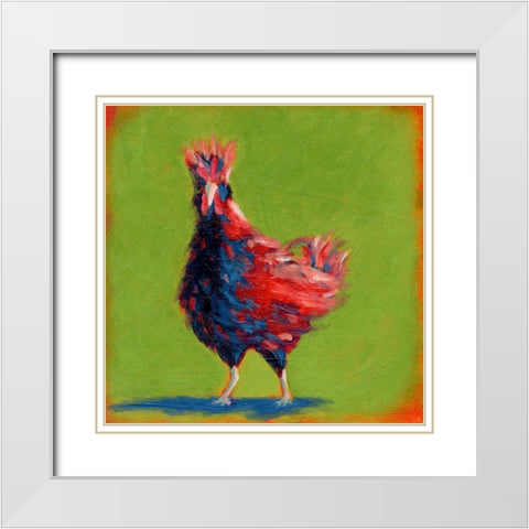 Proud Red I White Modern Wood Framed Art Print with Double Matting by Young, Carol