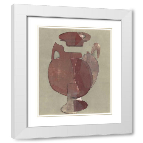 Abstract Vessel I White Modern Wood Framed Art Print with Double Matting by Delamater, Rob