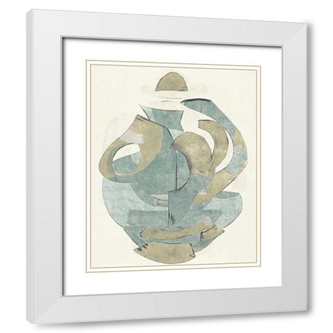 Abstract Vessel III White Modern Wood Framed Art Print with Double Matting by Delamater, Rob