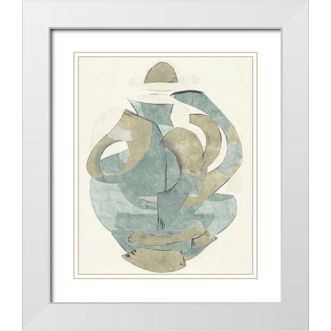 Abstract Vessel III White Modern Wood Framed Art Print with Double Matting by Delamater, Rob