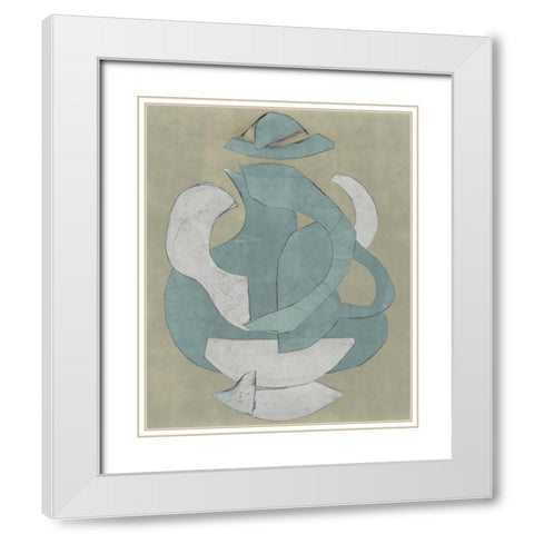 Abstract Vessel IV White Modern Wood Framed Art Print with Double Matting by Delamater, Rob