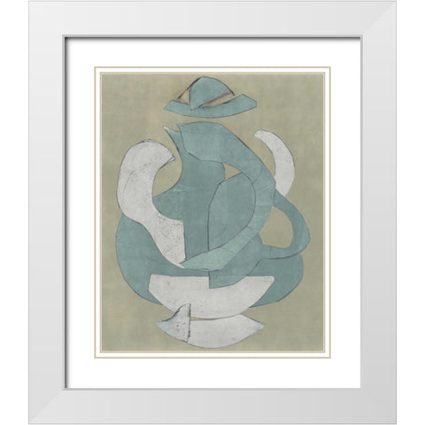 Abstract Vessel IV White Modern Wood Framed Art Print with Double Matting by Delamater, Rob