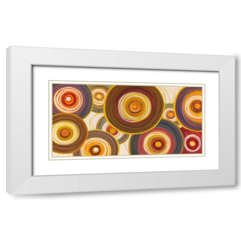 Round-A-Bout II White Modern Wood Framed Art Print with Double Matting by joy, Julie