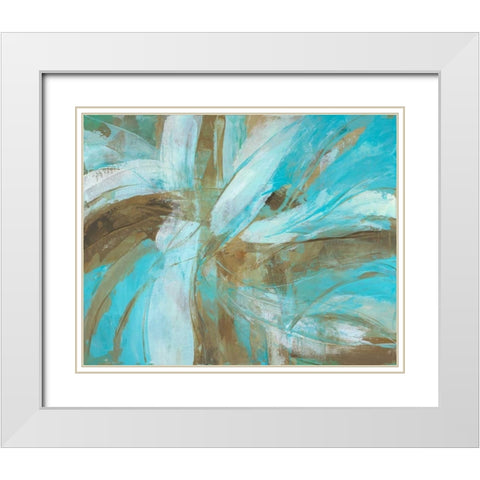 Freedom Flow II White Modern Wood Framed Art Print with Double Matting by joy, Julie