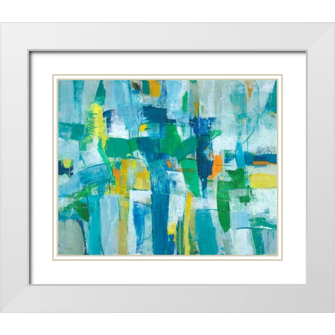 Our Dance I White Modern Wood Framed Art Print with Double Matting by joy, Julie