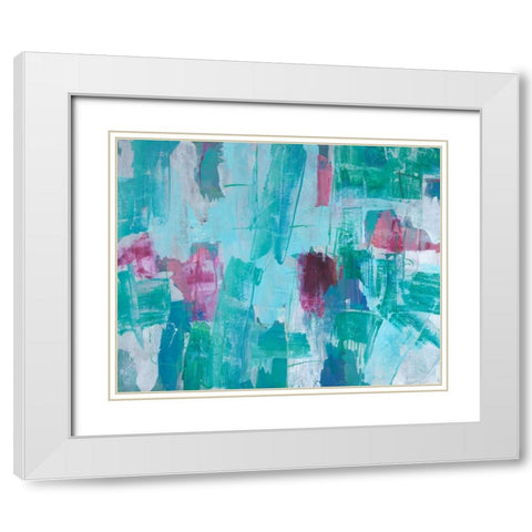 Our Dance II White Modern Wood Framed Art Print with Double Matting by joy, Julie
