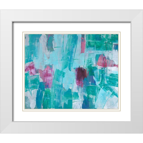 Our Dance II White Modern Wood Framed Art Print with Double Matting by joy, Julie