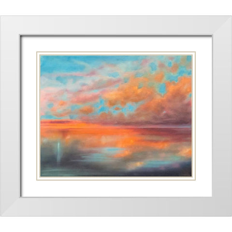 As Above, So Below White Modern Wood Framed Art Print with Double Matting by Quin, Marabeth
