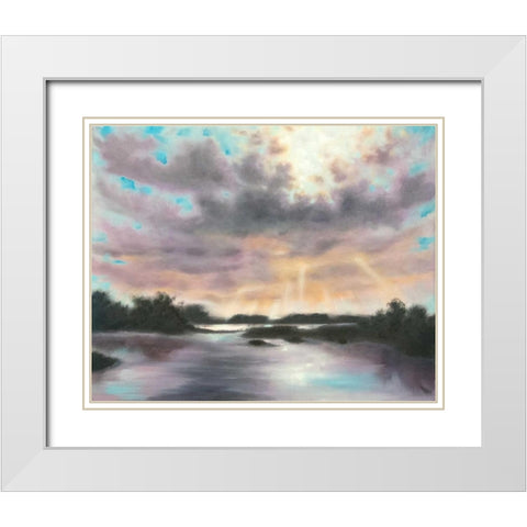 Dreams Dawning White Modern Wood Framed Art Print with Double Matting by Quin, Marabeth