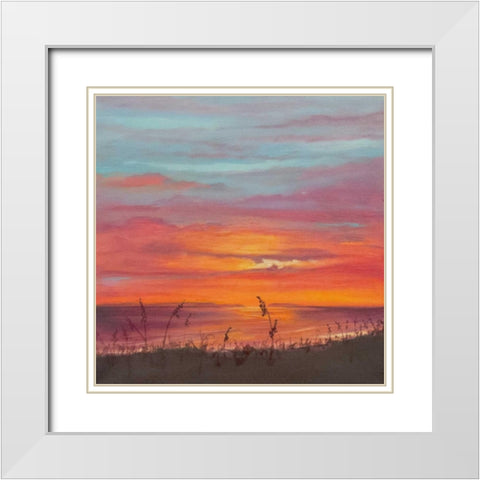 Niihau Aglow White Modern Wood Framed Art Print with Double Matting by Quin, Marabeth