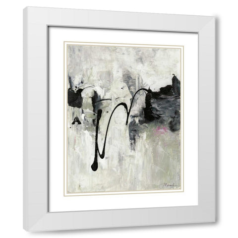 Magic Energy I White Modern Wood Framed Art Print with Double Matting by Combs, Joyce