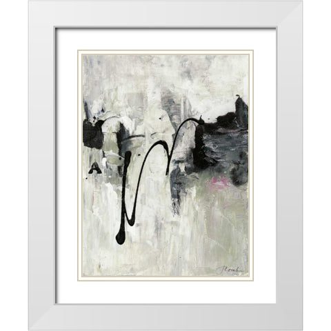 Magic Energy I White Modern Wood Framed Art Print with Double Matting by Combs, Joyce