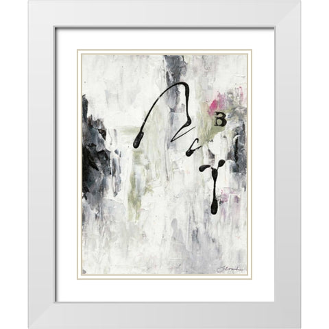 Magic Energy II White Modern Wood Framed Art Print with Double Matting by Combs, Joyce