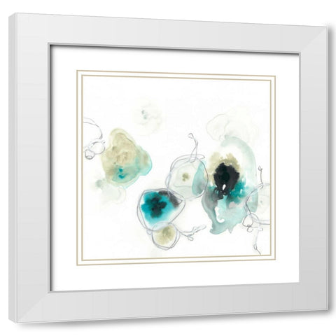 Microcosm I White Modern Wood Framed Art Print with Double Matting by Vess, June Erica