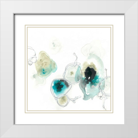 Microcosm I White Modern Wood Framed Art Print with Double Matting by Vess, June Erica