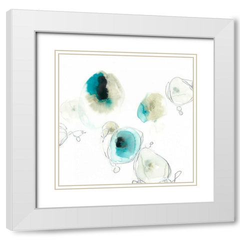 Microcosm II White Modern Wood Framed Art Print with Double Matting by Vess, June Erica
