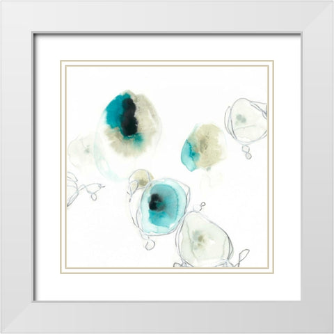 Microcosm II White Modern Wood Framed Art Print with Double Matting by Vess, June Erica