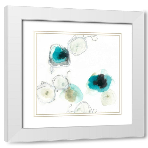 Microcosm III White Modern Wood Framed Art Print with Double Matting by Vess, June Erica