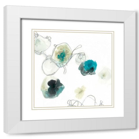 Microcosm IV White Modern Wood Framed Art Print with Double Matting by Vess, June Erica
