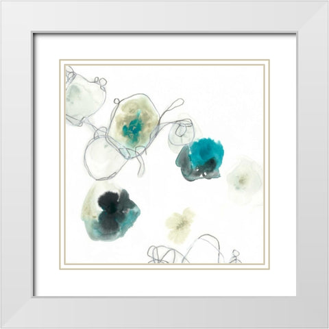Microcosm IV White Modern Wood Framed Art Print with Double Matting by Vess, June Erica