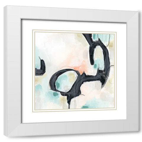 Pastel Horizon IV White Modern Wood Framed Art Print with Double Matting by Vess, June Erica