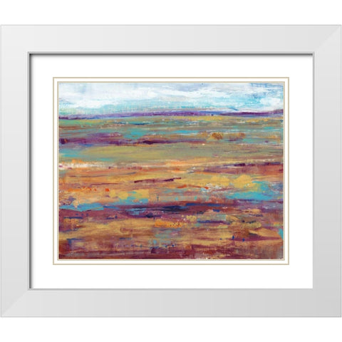 Terra Vista III White Modern Wood Framed Art Print with Double Matting by OToole, Tim