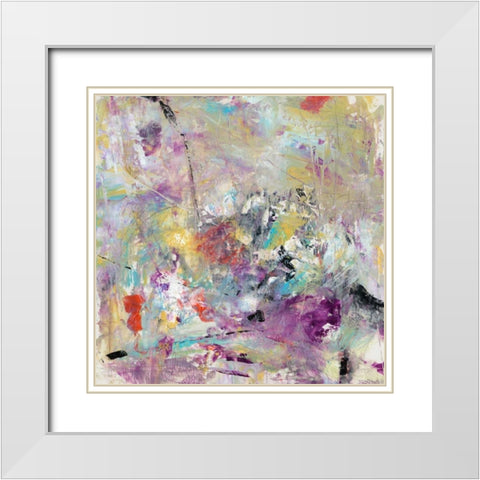 Jostle I White Modern Wood Framed Art Print with Double Matting by OToole, Tim