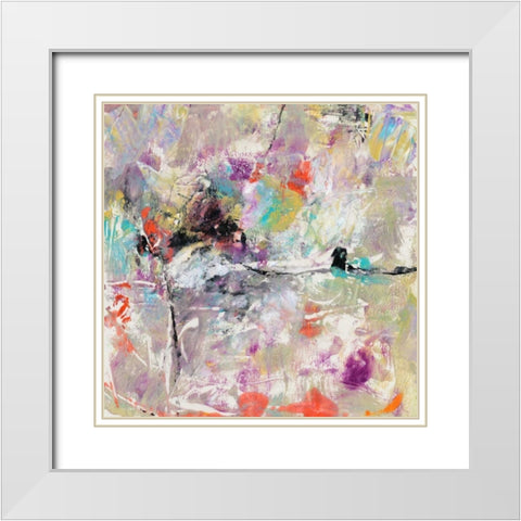 Jostle II White Modern Wood Framed Art Print with Double Matting by OToole, Tim